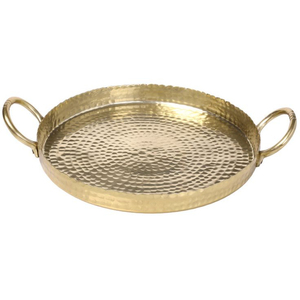 Bandeja de Servicio Ovalada de Latón de Estilo Moderno para Bodas y Hoteles, Bandejas para Servir Alimentos y Aperitivos con Asa - Product Image 3