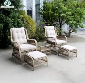 Galvanized steel frame with rattan chat set garden Outdoor furniture made by Viet Nam manufacture
