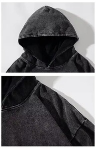 Bas quantité minimale de commande en gros hommes lavage à l'acide sweats à capuche nouveau design les plus vendus basiques hommes fermeture éclair lavage à l'acide sweats à capuche - Product Image 4