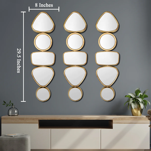 กระจกขนาดใหญ่ติดผนังสีทองรูปทรงไม่สม่ำเสมอสำหรับตกแต่งภายใน - Product Image 2