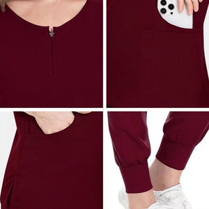 Ensemble complet de vêtements en tissu tissé pour infirmières de gommage à l'hôpital Conception simple pour les professionnels et le personnel - Product Image 5