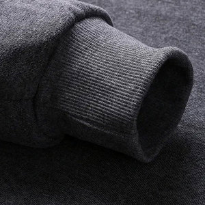 Survêtement 100% coton personnalisé XL pour hommes, pantalons de survêtement d'hiver de haute qualité, fermeture à glissière, respirant, ensemble 2 pièces grande taille - Product Image 3