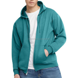 High Quality Heavyweight <b>Thermal</b> 100% Cotton <b>Men</b> Zip-up Hoodie Street Style Cropped Zip Hoodie basics cotton blended - Product Image 5