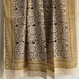 Jaipur bloque de mano impreso 100% bufanda de algodón Jaipur tradicional hecho a mano bufanda transpirable Boho Chic hecho a mano suave bufanda de algodón - Product Image 1