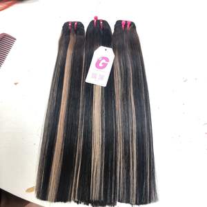 Mèches naturelles vierges avec racines, cheveux bruts non traités, vierges et alignés, tissage en os, couleur lisse - Product Image 4