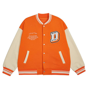 Logo personnalisé Laine Chenille Broderie Baseball Letterman Vestes Hommes Vintage Blanc En Cuir Manches Varsity Veste - Product Image 2