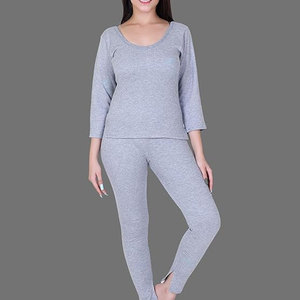 <b>Women</b> Soft Silk <b>Thermal</b> Pyjama Set Half Sleeve Top Pants Breathable Sleepwear Suit Velour 2026 - Product Image 2
