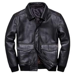 Chaqueta de Cuero Premium para Hombre, Diseño Elegante de Motociclista, Prenda Exterior Cálida y Duradera para Otoño e Invierno - Product Image 1