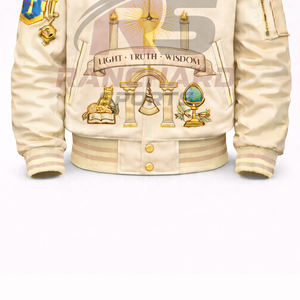 Chaqueta Bomber Masónica, Elegante, Cómoda, Informal, Prenda de Moda, Chaqueta Bomber Masónica Suave, Moderna, para Uso Diario - Product Image 2