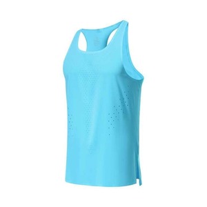 Camiseta sin mangas para hombre con logotipo personalizado de tendencia 2025 Servicio OEM disponible Tela de algodón transpirable Material de mezcla de poliéster sin mangas - Product Image 4