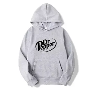 Sudadera con Capucha Estampada con Letras de Dr Pepper, Cálida para Otoño 2025, Moda Urbana para Hombre, Felpa, Informal, Unisex, Tops de Moda - Product Image 2