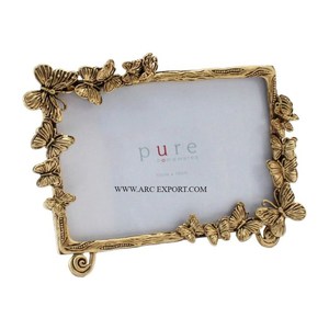 Élégant cadre photo floral en métal de 6x8 pouces cadre de table décoratif pour bureau à domicile chambre cadre photo d'anniversaire de mariage - Product Image 6