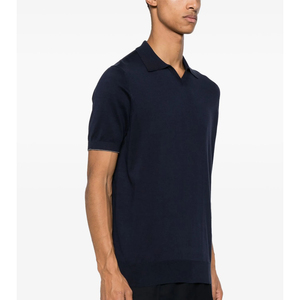 Alta calidad 100% algodón hombres para camisetas de polo precio de fábrica al por mayor tejido fino diseño personalizado estampado suave transpirable corto - Product Image 4