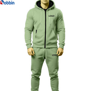 Survêtement unisexe personnalisé avec logo, taille européenne, en polaire polyester/coton, à capuche, cordon de serrage, multi-poches, design 2 en 1, pour l'hiver - Product Image 2