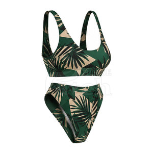 Conjunto de Baño Contemporáneo para Mujer, Textil de Secado Rápido, Braguita de Talle Alto, Ropa de Verano para Piscina, Resort y Viajes - Product Image 2