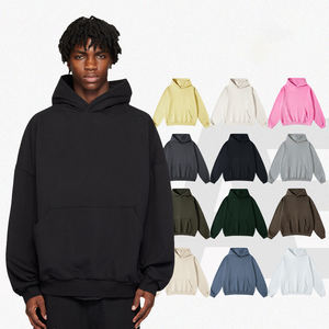 Ropa al por mayor personalizada 400 Gsm 100% sudaderas con capucha de algodón en blanco francés Terry forrado sudaderas con capucha - Product Image 1