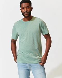 Camiseta de cuello redondo de nieve Unisex de siguiente nivel, Pima Camiseta de manga corta de algodón, camisetas de cuello redondo de tres Mezclas de manga corta para hombre - Product Image 5