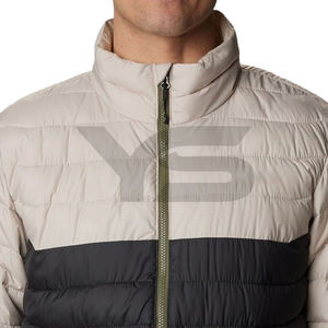 Veste bouffante en coton avec logo personnalisé pour hommes en vente de gros Manteau d'hiver rembourré à bulles en polyester Veste bouffante d'extérieur - Product Image 4