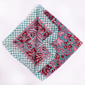 Foulard carré en coton imprimé floral 100 % coton, doux, écologique et respirant, pour sports de plein air, voyages, couvre-chef et écharpe de cou – Vente en gros - Product Image 3