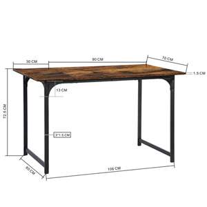 Table à manger pliante et extensible 'Ibro' au design vintage Well Home 90x70x72.5cm - Product Image 5