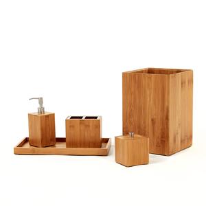 Juego de baño de madera al precio más bajo para el baño del hogar, artículo decorativo para juego de baño de madera de tamaño personalizado - Product Image 3