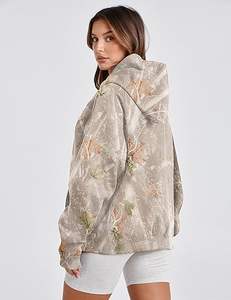 Custom Logo Women <b>Oversized</b> <b>Hoodie</b> Long Sleeve Pullover Sweatshirt Wholesale OEM <b>Fleece</b> Direct Manufacturer Supply - Product Image 4