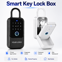 Boîte de rangement intelligente pour clés avec application TTLock, étanche, avec empreinte digitale et mot de passe, pour la gestion de propriétés Airbnb