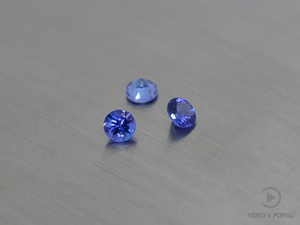 Gemas Grandes de Tanzanita Natural de 4.0, 4.1 y 4.2 mm, Corte Brillante Redondo, Piedra Preciosa Azul Suelta Facetada con Certificación de Terceros - Product Image 2