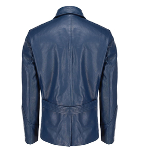 Veste en cuir de moto classique avec design personnalisé OEM Vestes de motards en cuir avec fermeture éclair végétalien pour hommes - Product Image 4