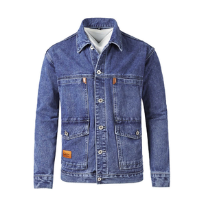 2025 dernière conception OEM Service élégant Jeans vestes Logo personnalisé taille dernière conception lavé doux décontracté Denim Jeans hommes vestes - Product Image 4