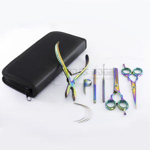 Professional Customized <b>Barber</b> Hair Cutting <b>Set</b> Stainless Steel Fancy Scissors with Sharp Blade Tip Wholesale Beauty Supply - Product Image 1