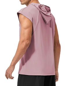 Camiseta Deportiva sin Mangas con Capucha para Hombre, Estilo Urbano, Corte Musculoso, Informal, para Gimnasio, Ligera - Product Image 3