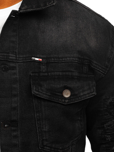 Veste en jean bleue personnalisée pour hommes coupe ajustée séchage rapide manches longues matériel d'hiver vente en gros de veste au design personnalisé pour hommes - Product Image 5