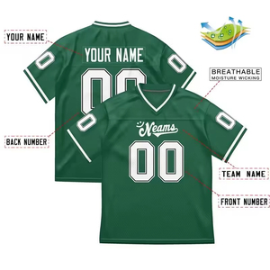 Ropa de calle, nuevo diseño, camiseta de fútbol americano, 100%, uniforme de malla de poliéster, camiseta con tela personalizable - Product Image 2
