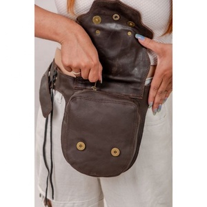 Riñonera de cuero vegano personalizada, éxito de ventas, riñonera de estilo coreano Unisex con cierre de cremallera, caja con logotipo y patrón para viajes - Product Image 3