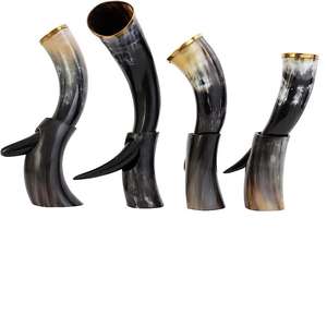 Cuernos Vikingos para Beber con Soporte, Hechos a Mano con Materiales Orgánicos, Estilo Amoroso, Regalo Empresarial, Hecho en India - Product Image 4