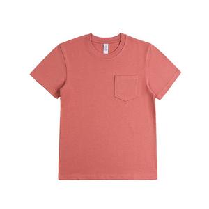 Custom Logo High Quality Men's 100% Cotton Solid Blank <b>T</b>-<b>shirt</b> <b>with</b> Front <b>Pocket</b> Casual Streetwear Regular Fit Short Sleeve - Product Image 2