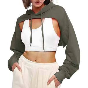 Precio de fábrica, ropa deportiva de invierno para mujer, peso pesado, 100% algodón, forro polar, ODM, hombro caído, jersey de gran tamaño, Sudadera con capucha Regular - Product Image 1