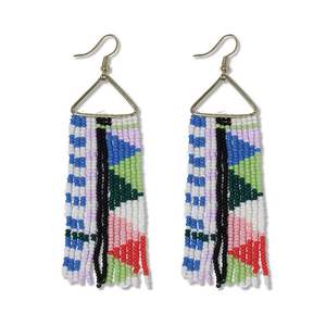 Pendientes Largos Hechos a Mano con Cuentas de Colores para Mujer, Moda en Tendencia, Personalizables por MULTI CRAFT - Product Image 2
