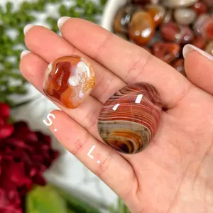 Tumbles d'onyx rouge, tumble de pierre de marbre d'onyx, tumble de pierre de palmier d'onyx rouge - Product Image 6