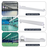 Lampu LED Anti Silau Berkualitas Tinggi untuk Lapangan Badminton Indoor, Lampu Lapangan Pickleball, Lampu Linear untuk Lapangan Padel Indoor