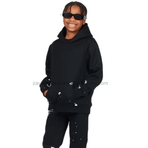 Conjunto Deportivo Informal de Felpa para Niños, Sudadera con Capucha y Pantalones Jogger, Ropa Deportiva Informal para Niños - Product Image 5