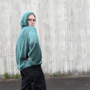 Elegante 2025 Jacquard Knitted Mohair Hoodies Jersey personalizado Hombres y mujeres Mohair Fluffy Sweater Hoodie En stock - Product Image 3