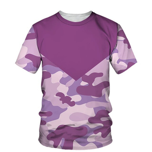 All Over Print Sublimación Impresión Transpirable O Cuello Ropa Manga corta Hombres Sublimación personalizada Camiseta Stock Mezcla a granel Tela - Product Image 1