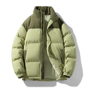 Dernière veste matelassée pour homme, automne, épaisse, chaude, col montant, respirante, coupe-vent, tendance, décontractée, parka, nouvelle arrivée, manteau tendance - Product Image 3
