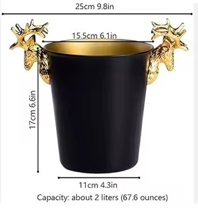 ถังน้ำแข็งโลหะขนาดใหญ่สำหรับดื่มไวน์คูลเลอร์แชมเปญเหมาะสำหรับบาร์ร้านอาหารงานแต่งงานหรืองานเลี้ยงกลางแจ้ง - Product Image 5