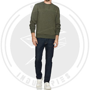 เสื้อสเวตเชิ้ตโอเวอร์ไซส์สำหรับฤดูหนาว ผู้ชาย ผ้าฝ้าย/โพลีเอสเตอร์ สีพื้น ทรงหลวม คอวี ปักโลโก้ได้ ขายดีมาก - Product Image 6