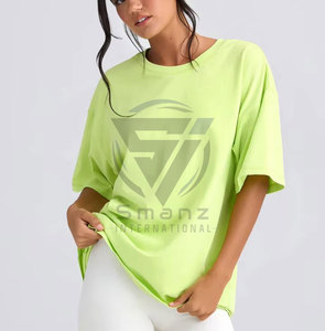 Camisetas Cortas Sexys para Mujer al por Mayor, Lisas, con Logotipo Personalizado, Camisetas Casuales de Gimnasio, Cuello Redondo, Manga Corta, Tela Satinada, Ecológicas - Product Image 3