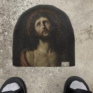 Venta al por mayor de alta calidad grueso cálido diario puños gorro de invierno Slouchy Knit Skull Cap - Product Image 5