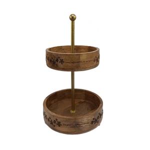 ฐานวางเค้กไม้ทรงกลมลายเคลือบสีธรรมชาติ สำหรับงานแต่งงาน งานวันเกิด งานเลี้ยง สามารถสั่งทำได้จำนวนมาก - Product Image 5